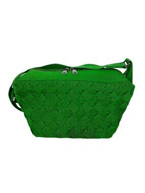 Bottega Veneta Intrecciato Green Webbing Crossbody Bag